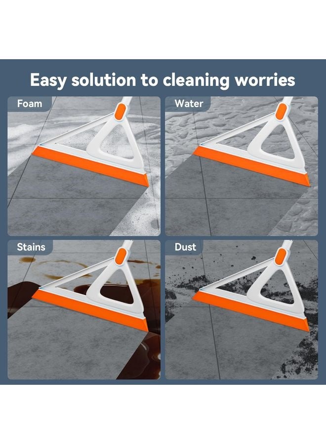 HOMESTAR Multifunction Magic Broom, Silicone Squeegee Broom for Floor, Rubber Broom Sweeper for Living Room, Kitchen, Bathroom-Easy Dry The Glass (Orange, 54 INCH) - Image 3