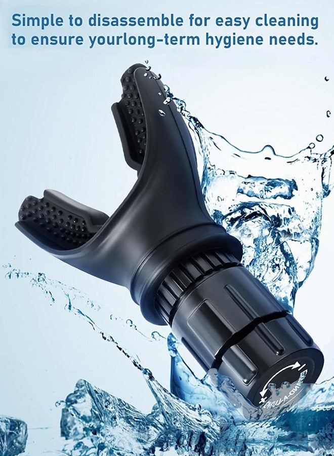 متجر الفرح جهاز تمرين تنفس محمول للرئتين، مدرب تنفس مع مقاومة قابلة للتعديل، مدرب رئة مصنوع من السيليكون عالي الجودة، يحسن قدرة التنفس والقدرة على التحمل، سهل التنظيف والاستخدام - Image 4