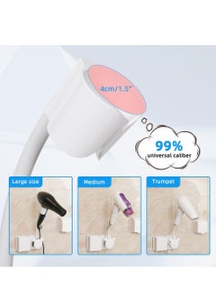 Y&D Hair Dryer Holder, Bathroom Wall Mount Care and Styling Storage Basket for Dryer, Flat Iron, Curling Wand, Straightener Brushes, White  - Image 4