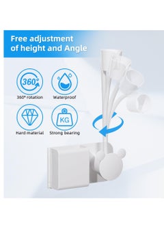 Y&D Hair Dryer Holder, Bathroom Wall Mount Care and Styling Storage Basket for Dryer, Flat Iron, Curling Wand, Straightener Brushes, White  - Image 5