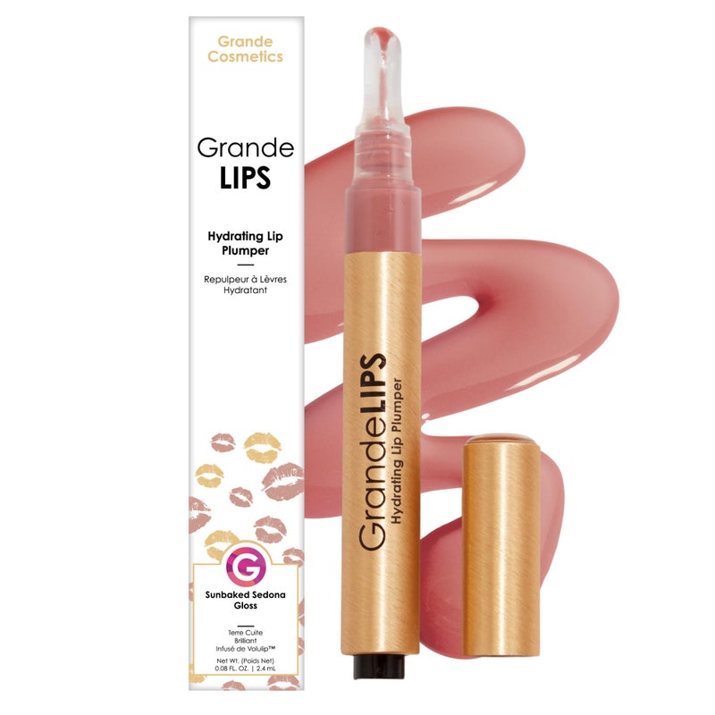 Grande Cosmetics GrandeLIPS Hydrating Lip Plumper Gloss - for Fuller-Looking, Hydrated Lips - Sunbaked Sedona (0.084 oz) - Image 1
