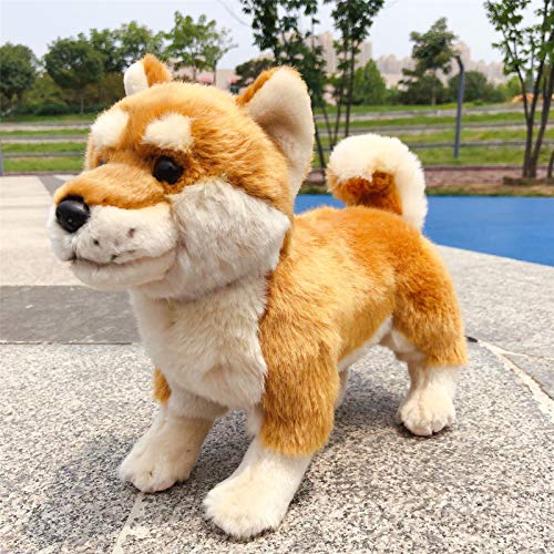 TAMMYFLYFLY Shiba Inu Plush Corgi Pillow Cute Dog Doll Stuffed Animal Plush Toy 12 Inches Brown - Image 5