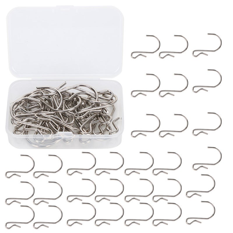 S Shaped Hooks: 10 Pack Nickel-Plated Iron Durable Rust-Resistant Utility Hooks - Tool-Free Installation Decorative Hooks for Home Kitchen Bathroom Closet Organization - Image 1
