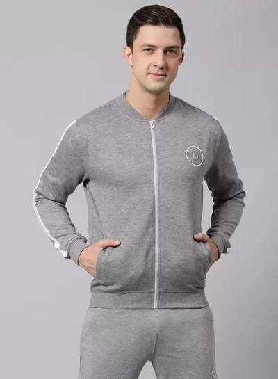 دينيس لينغو سويت شيرت رجالي رمادي ميلانج بوليستر بقصة عادية