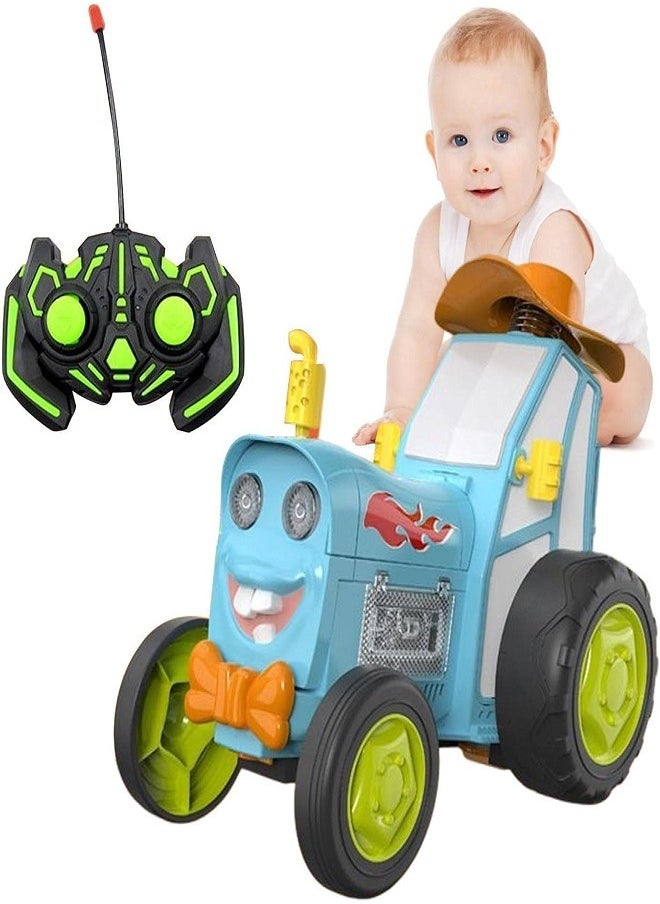 Acrobatic Jumping Car Toy, Car with Remote Control Wireless Dancer with LED Lighting, Rock and Spin, Rechargeable, Car Suitable as Gifts for Boys and Girls from 3 to 12 Years (Blue)  - Image 2