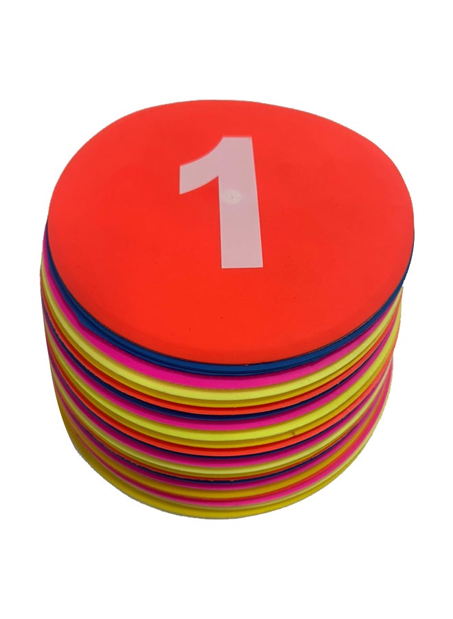 TA SPORT Field Marker Set Of 25 Dr19M2 Org/Ylw/Pink/Lem/Blu