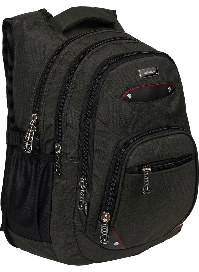 ريلاكسن Khaki 2225 Waterproof Lined Fabric Backpack