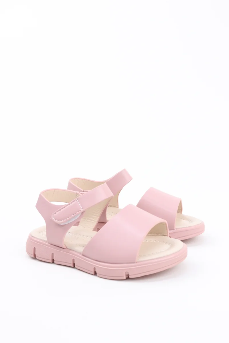 Viny VINY Girls Casual Sandals – Lightweight Open-Toe Comfort Sandals for Girls, Adjustable Strap Summer Footwear, Everyday Casual Sandals for Kids (Black, Pink, White, Beige)