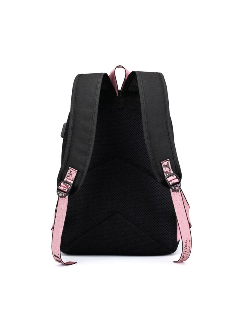 Football Super Hero Mbappe Printed Backpack - Perfect for Football Sports Fan for School - Travel Bag with Charging Port For Boys - Black - Image 4