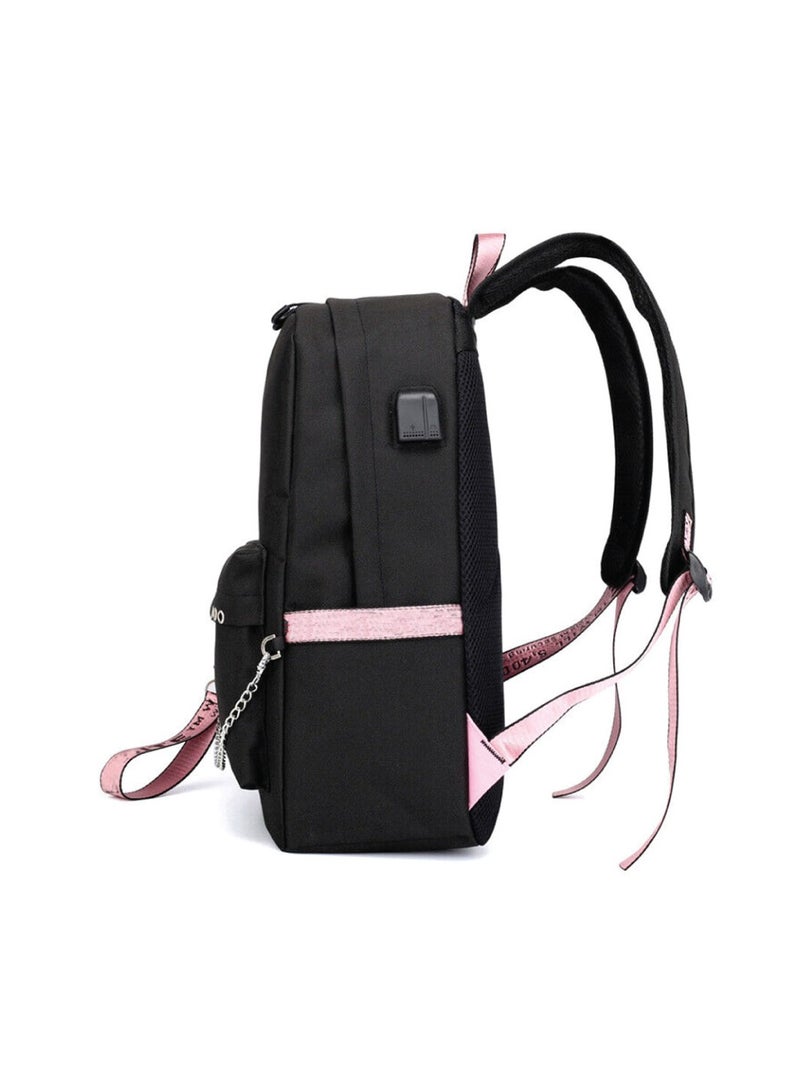 Football Super Hero Mbappe Printed Backpack - Perfect for Football Sports Fan for School - Travel Bag with Charging Port For Boys - Black - Image 5