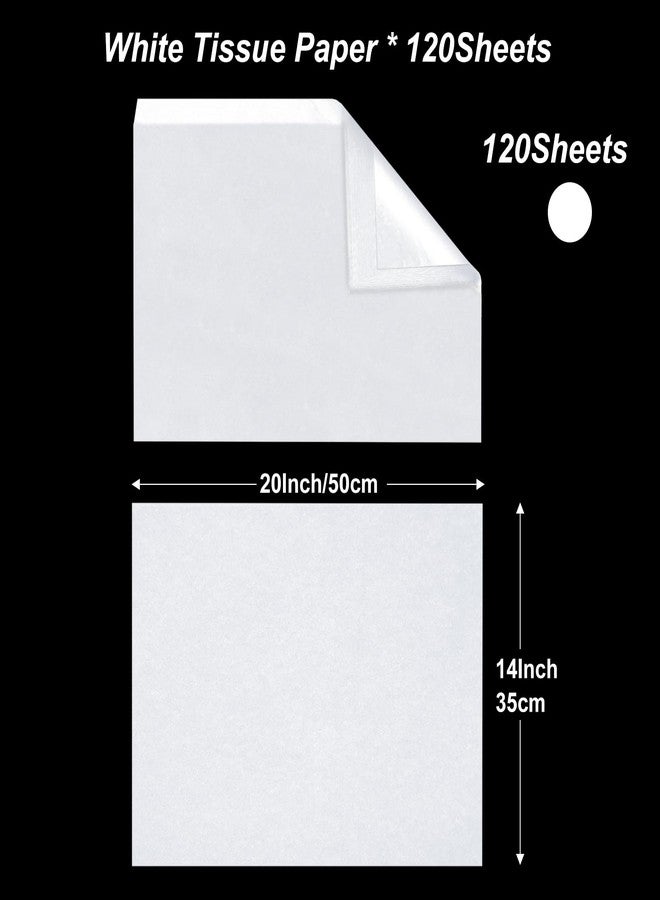HMUIKFRY 120 Sheets Tissue Paper 20x14 Inches White Tissue Paper for Gift Bags White Wrapping Paper for Birthday Weddings Holiday Crafts Festival Decoration - Image 3