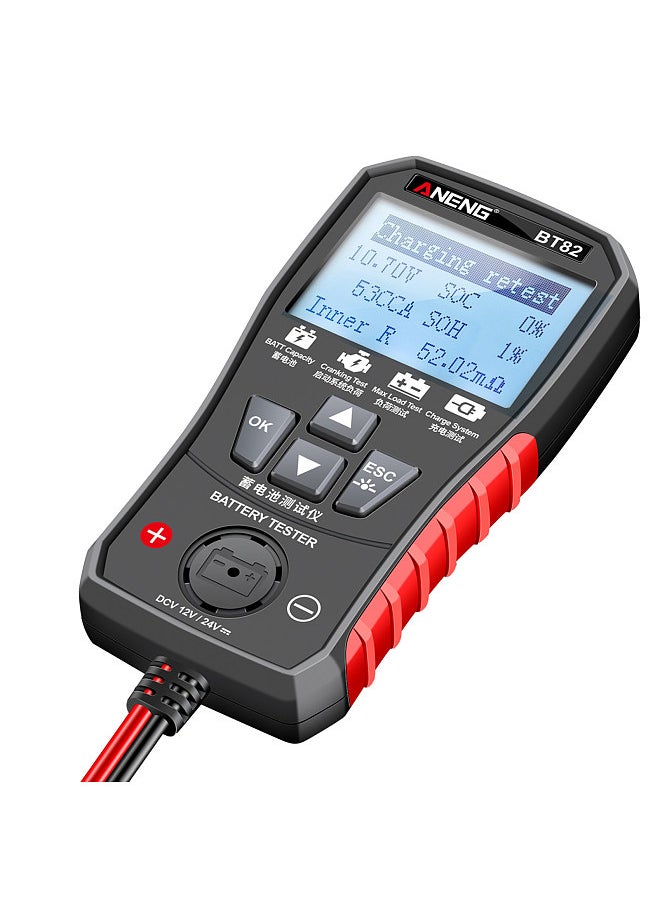 ANENG BT82 Car Battery Tester, 12V 24V Car Battery Analyzer Portable Digital Car Battery System Detector Auto Motorcycle Fault Testing Battery Tool  - Image 3