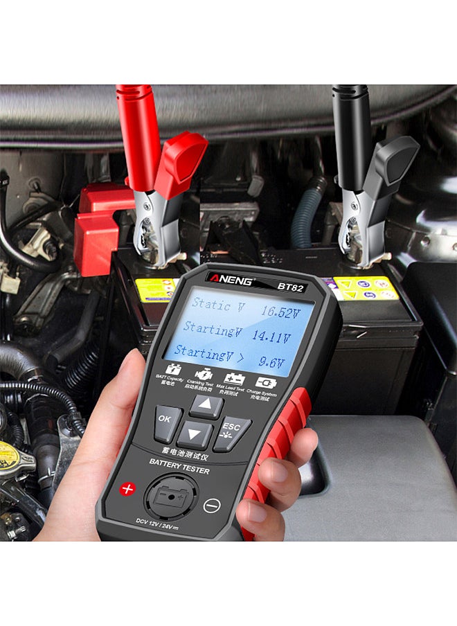 ANENG BT82 Car Battery Tester, 12V 24V Car Battery Analyzer Portable Digital Car Battery System Detector Auto Motorcycle Fault Testing Battery Tool  - Image 4