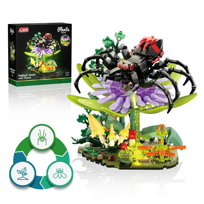 JAKI Spider Building Set for AdultWild Animals Building BlocksCollectible Decor for Home or OfficeHorror Halloween Spiders Toy Gift for Kids Boys 16 - Image 3