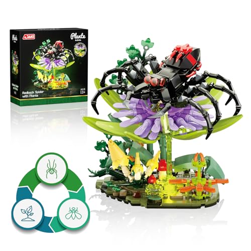 JAKI Spider Building Set for AdultWild Animals Building BlocksCollectible Decor for Home or OfficeHorror Halloween Spiders Toy Gift for Kids Boys 16 - Image 1