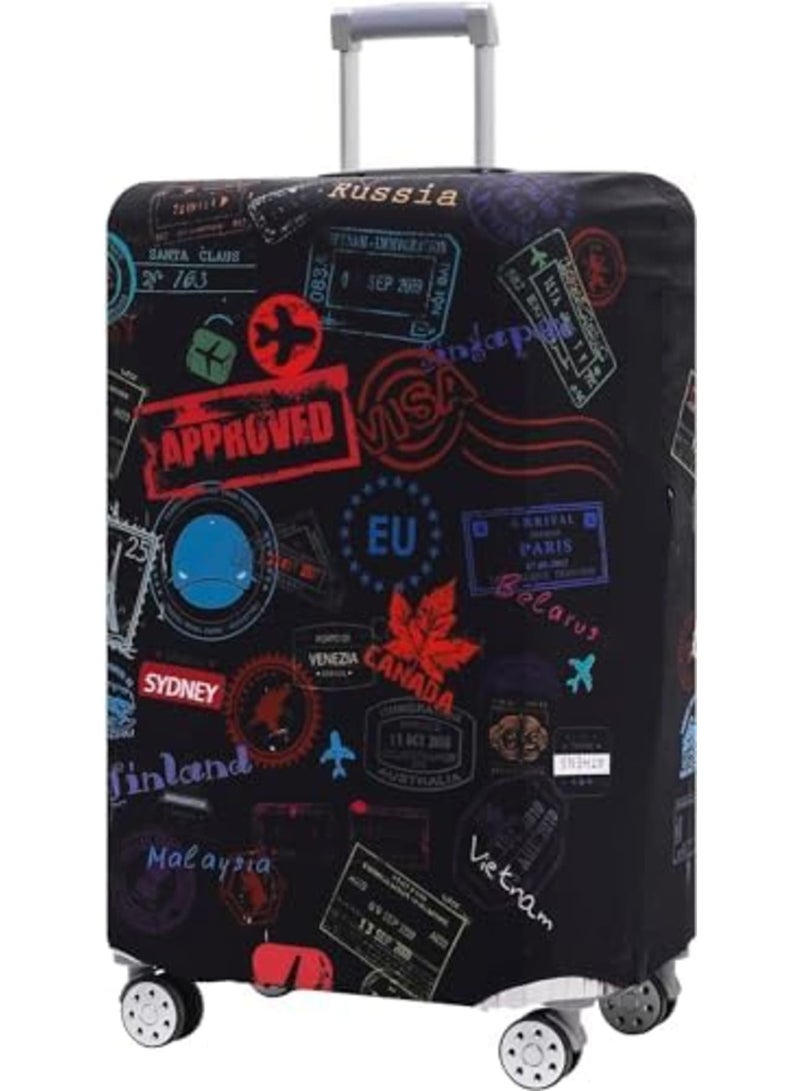 Luckam غطاء حقائب السفر، واقي حقيبة قابلة للغسل، غطاء غبار حقيبة السفر، غطاء حقيبة مقاوم للخدوش، مناسب لحقائب السفر الخارجية (22-25 بوصة) - Image 1