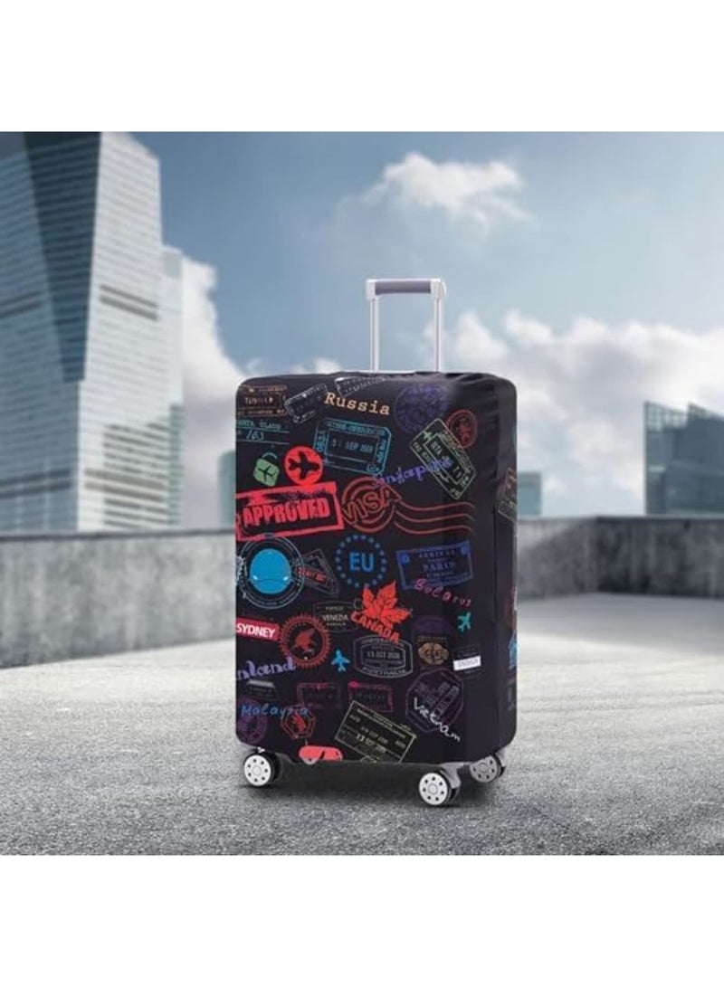 Luckam غطاء حقائب السفر، واقي حقيبة قابلة للغسل، غطاء غبار حقيبة السفر، غطاء حقيبة مقاوم للخدوش، مناسب لحقائب السفر الخارجية (22-25 بوصة) - Image 4