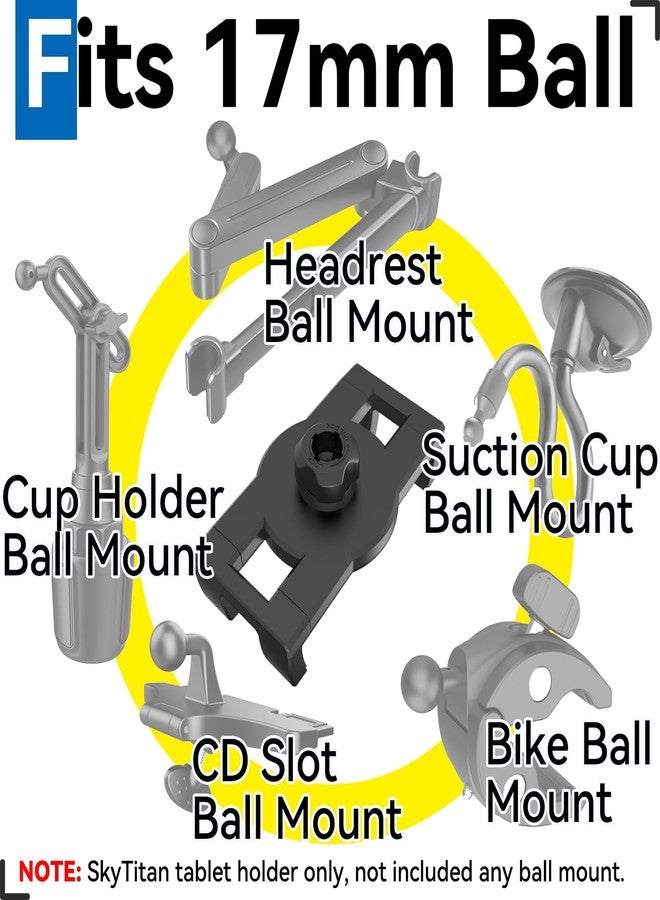 SkyTitan Tablet Holder Clamp Mount Stand Replacement Part for iPad 17mm Ball Mount Adapter - Image 2