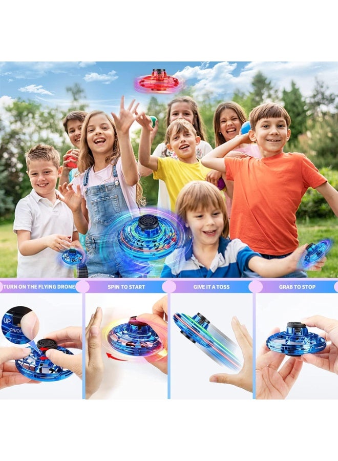 hayapoint Flynova Flying Spinner Toy, UFO Gyro Spinner Mini Drone with RGB LED Lights, 360° Rotating Boomerang Spinner, USB Rechargeable Flying Ball Toy, Safe Hand-Controlled Indoor & Outdoor Fun for Kids and Adults - Image 4