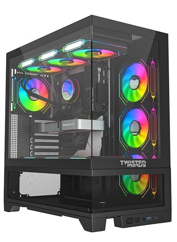 NANOTECH - Rogue Gaming PC - Intel Core i7-12700F Desktop Processor, 12 Cores & 20 Threads, DDR4 32GB (2*16) 3600MHz Ram, Nvidia GeForce RTX 4060Ti OC Edition 8GB GDDR6 Graphics Card, 2TB NVMe M.2 SSD, 3 Fan AIO Liquid Cooler, 750W Standard Power Supply, Windows 11 Pro | Wi-Fi - Image 1