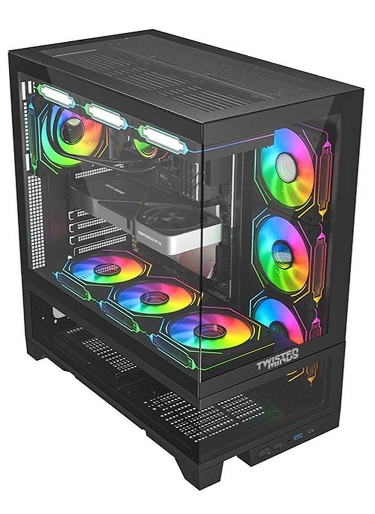 NANOTECH - Rogue Gaming PC - Intel Core i7-12700F Desktop Processor, 12 Cores & 20 Threads, DDR4 32GB (2*16) 3600MHz Ram, Nvidia GeForce RTX 4060Ti OC Edition 8GB GDDR6 Graphics Card, 2TB NVMe M.2 SSD, 3 Fan AIO Liquid Cooler, 750W Standard Power Supply, Windows 11 Pro | Wi-Fi - Image 1
