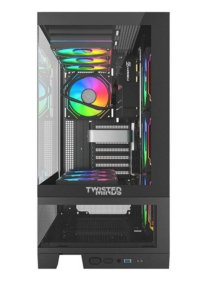 NANOTECH - Rogue Gaming PC - Intel Core i7-12700F Desktop Processor, 12 Cores & 20 Threads, DDR4 32GB (2*16) 3600MHz Ram, Nvidia GeForce RTX 4060Ti OC Edition 8GB GDDR6 Graphics Card, 2TB NVMe M.2 SSD, 3 Fan AIO Liquid Cooler, 750W Standard Power Supply, Windows 11 Pro | Wi-Fi - Image 1