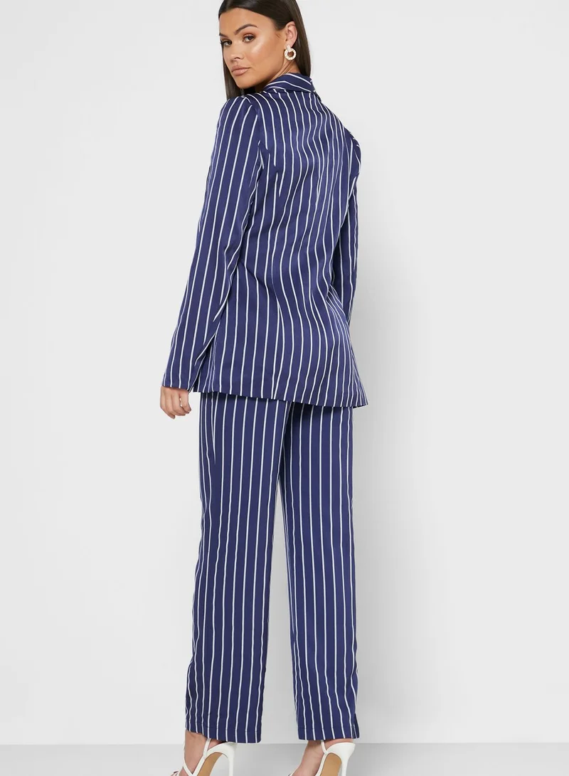 ELLA Striped Blazer Pants Set