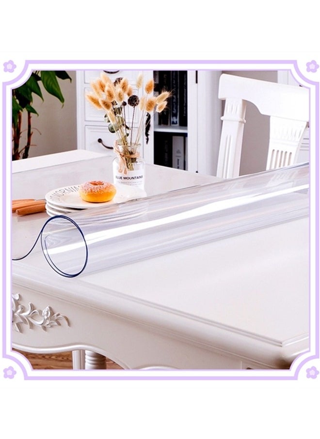 Clear Table Protector,1.5mm Thick Rectangular Clear Desk Pad Mat,Plastic Table Cover,PVC Clear Desk Cover Protector,Non-Slip Desk Pad, Table Protector For Dining Room Table,Office