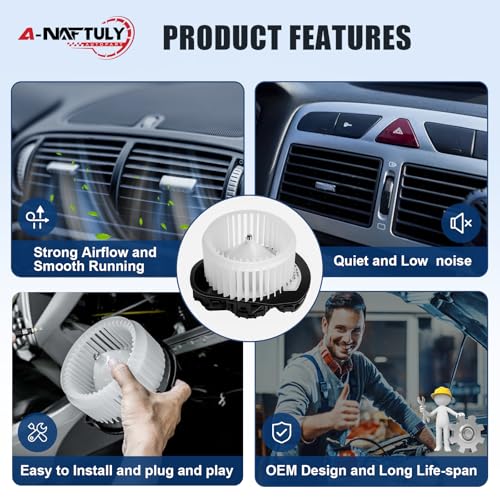 A-NAFTULY AC Blower Motor Fan Replacement Fits for Porsche Cayenne, Volkswagen VW Touareg 2011 2012 2013 2014 2015 2016 - HVAC Heater Blower Motor Fan, Replace BM4090C, 7P0820021 - Image 4