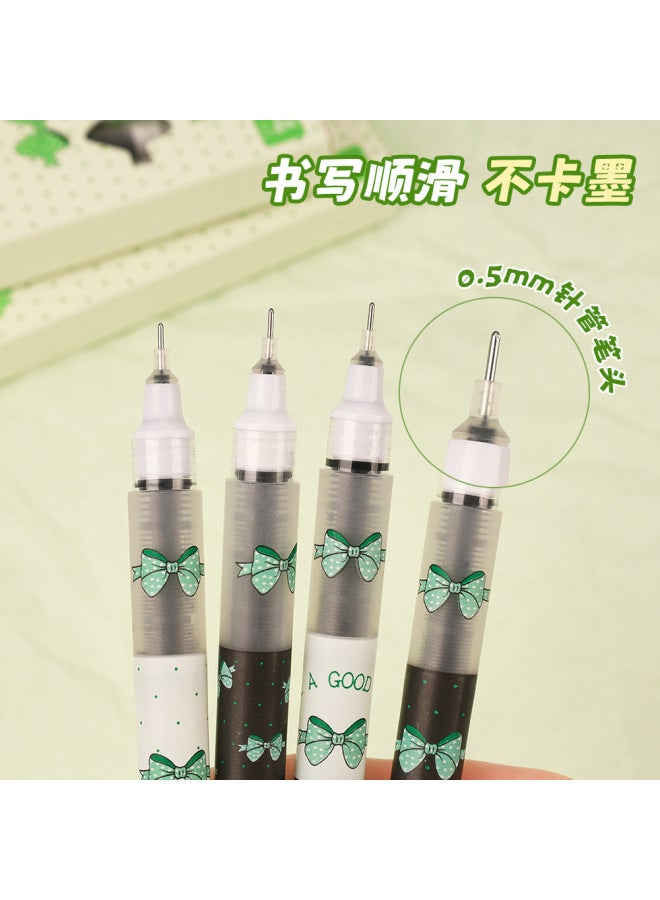 HELPS Creative Cartoon Straight Liquid Ball Pen Set Cute Quick-drying 0.5mm Gel Pen High-value Smooth Black Water Pen - Image 3