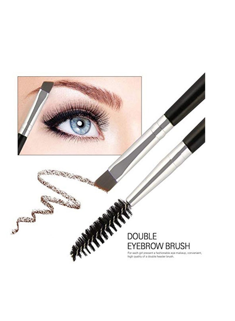 SYOSI Double Sided Eye Brow Brush, Existing Beauty Henna Eyebrow Tint Brush Angled Eye Brow Comb and Spoolie Suitable for Women Cosmetic Tool - Image 2