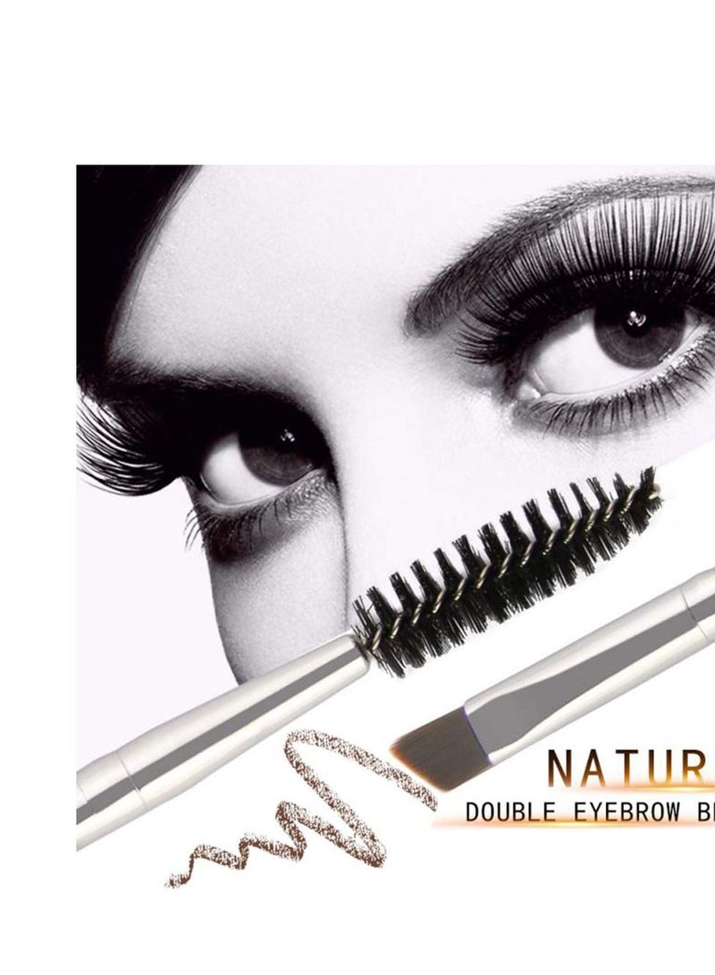 SYOSI Double Sided Eye Brow Brush, Existing Beauty Henna Eyebrow Tint Brush Angled Eye Brow Comb and Spoolie Suitable for Women Cosmetic Tool - Image 3