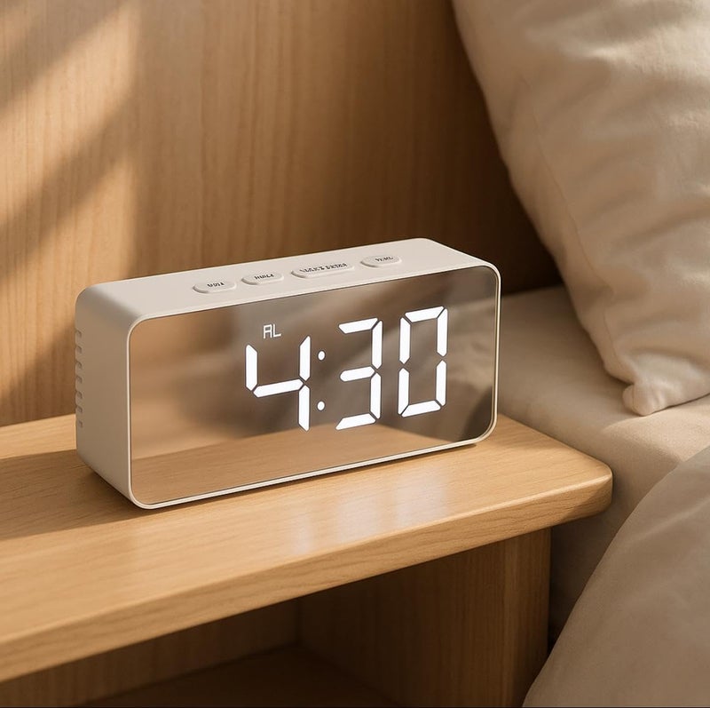 Vaanar Sena Smart LED Digital Alarm Clock with Loud Alarm,Temperature & Date Display | USB Powered Table Alarm Clock for Bedroom & Office, USB Cable for Continuous Display - Image 1