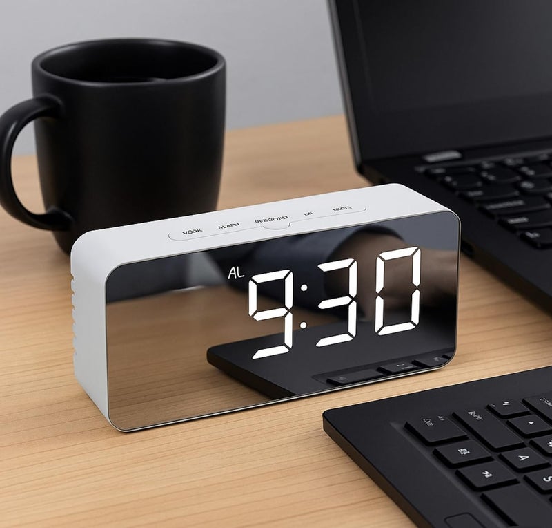 Vaanar Sena Smart LED Digital Alarm Clock with Loud Alarm,Temperature & Date Display | USB Powered Table Alarm Clock for Bedroom & Office, USB Cable for Continuous Display - Image 5