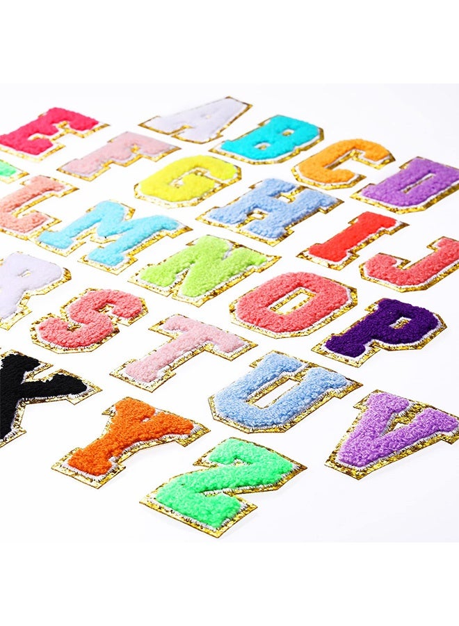 Peachjoy Patches for Clothing, Letter Patches, 26 Pcs Chenille Letter Iron on Patches, A-Z Patches Alphabet Patches Letter Patches for DIY Supplies (2.8 Inch) - Image 1