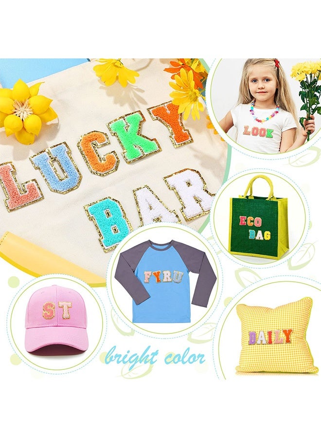 Peachjoy Patches for Clothing, Letter Patches, 26 Pcs Chenille Letter Iron on Patches, A-Z Patches Alphabet Patches Letter Patches for DIY Supplies (2.8 Inch) - Image 4