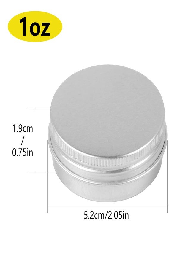 CABAX 1 oz Silver Tins, Round Aluminum Empty Cans with Lids for Candle Making Arts Crafts Storage Cosmetic Lip Balm Cream, 12 Pcs - Image 2