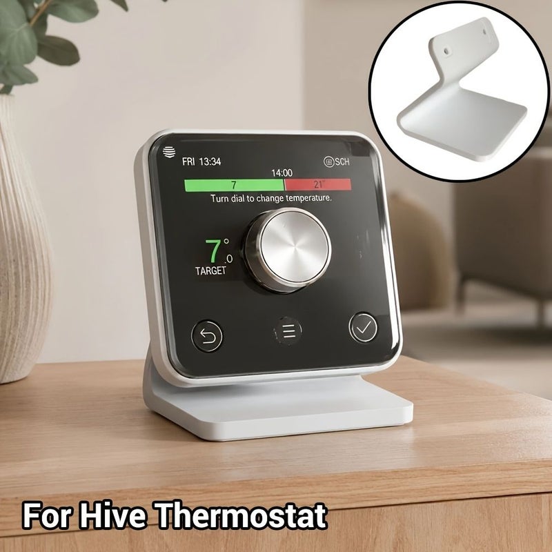 Wall Mount Desk Stand Holder For Hive Thermostat Unit With White Docking Station Space Saving Heating Office Central Heating System - Image 4