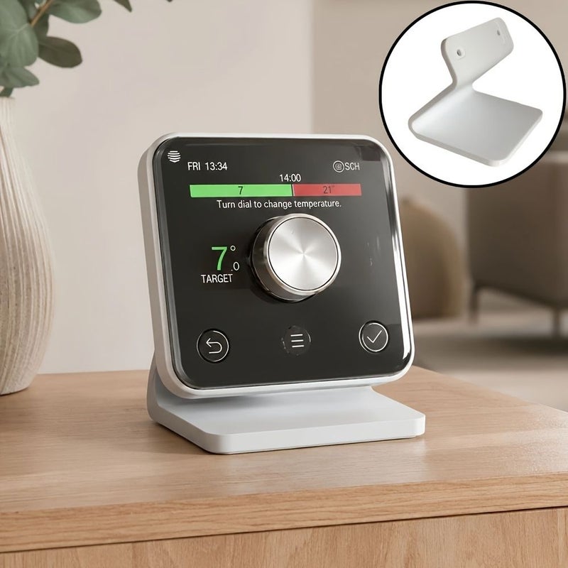 Wall Mount Desk Stand Holder For Hive Thermostat Unit With White Docking Station Space Saving Heating Office Central Heating System - Image 1
