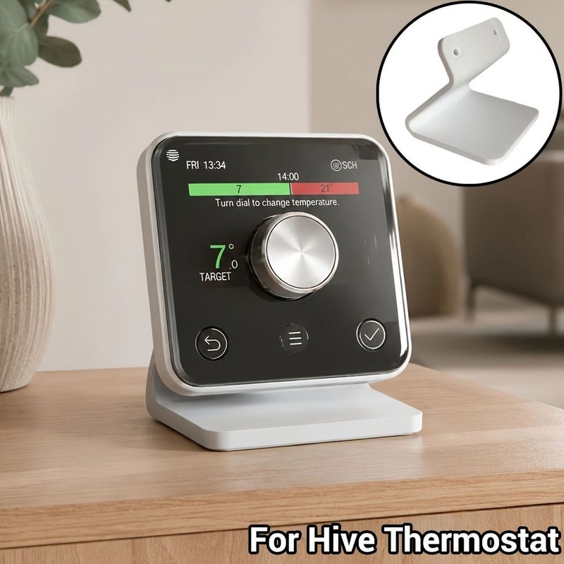 Wall Mount Desk Stand Holder For Hive Thermostat Unit With White Docking Station Space Saving Heating Office Central Heating System - Image 3