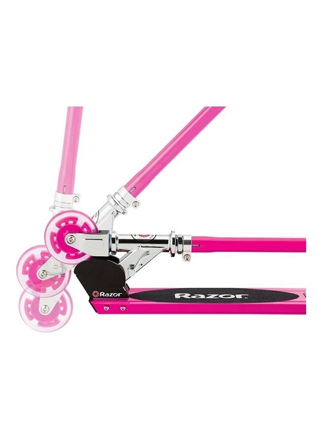 ريزر سكوتر Razor S Spark Sport Kick - وردي - عجلات مضيئة LED، شريط قبضة كامل السطح، شريط Spark، إطار خفيف الوزن من الألومنيوم، قابل للطي - Image 2