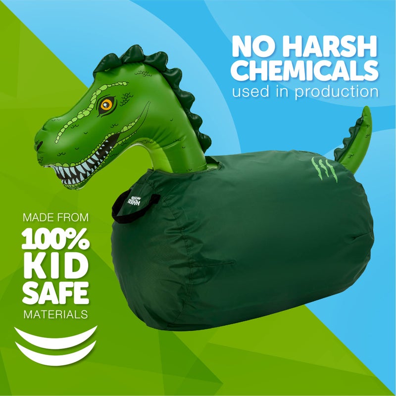 Waddle Large Inflatable Bouncy Hopper - Ride On, Indoor, Outdoor Toys, Bouncy Horse for Girls and Boys, Durable, Easy Grip Handles, Dinosaur Toys, Kids, Up to 250lbs, Ages 5 and Up (Trex) - Image 5