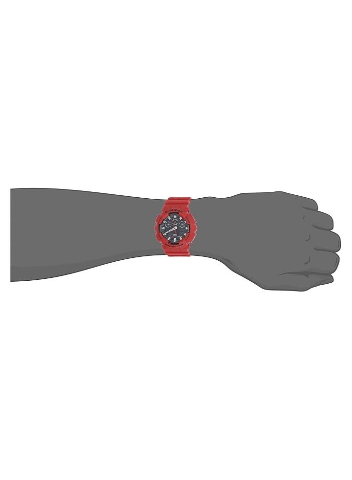 كاسيو ساعة كاسيو جي-شوك ​​- GA-100B-4ADR بسوار أحمر - Image 4