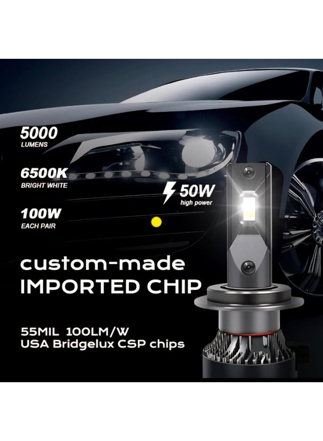 كونبيكس طقم تحويل مصابيح LED الأمامية، تصميم مزدوج للمصباح مع وحدات تحكم، نظام إضاءة للسيارات بسطوع 6000 كلفن و10000 لومن - Image 2