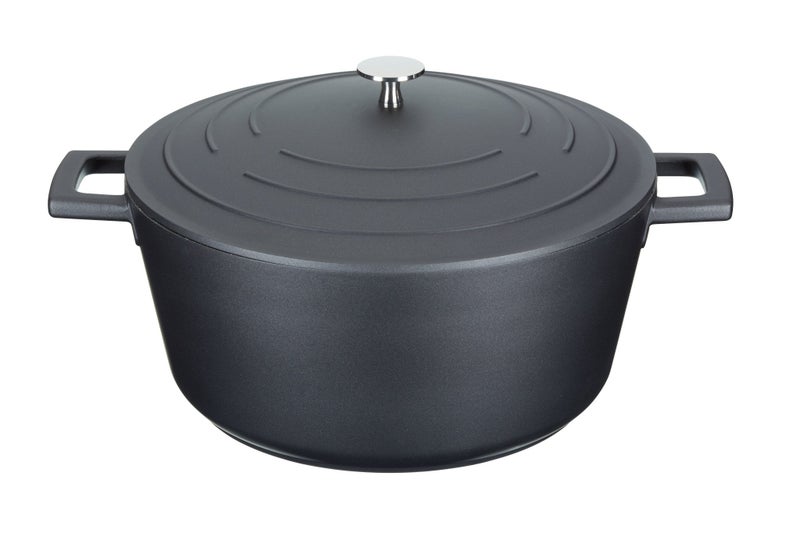 Master Class MasterClass Cast Aluminium Induction-Safe Non-Stick Casserole Dish with Lid, Black, 5 Litre - Image 4