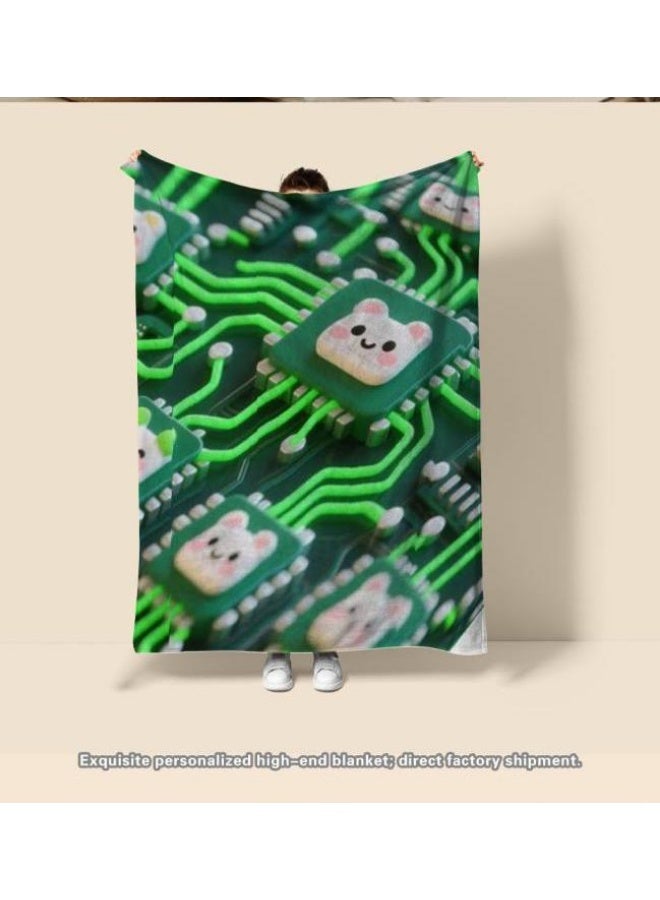 عام بطانية رقيقة من الفانيلا الكرتونية للأطفال والرضع (دافئة ومريحة، ومناسبة للنوم والألعاب) 70 سم * 100 سم - Image 4