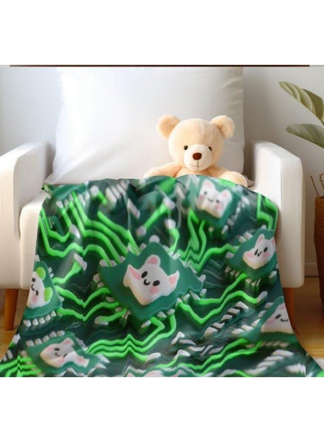 عام بطانية رقيقة من الفانيلا الكرتونية للأطفال والرضع (دافئة ومريحة، ومناسبة للنوم والألعاب) 70 سم * 100 سم - Image 1