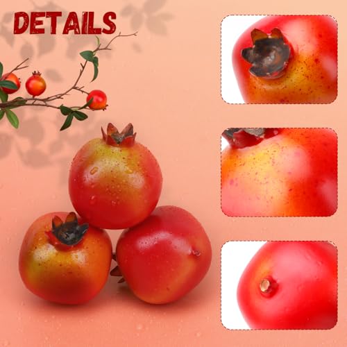 Woration 30pcs Artificial Fake Mini Foam Pomegranate Model Simulation Realistic Small Fruits House Home Kitchen Table Decoration Harvest Party Festival Ornament - Image 4