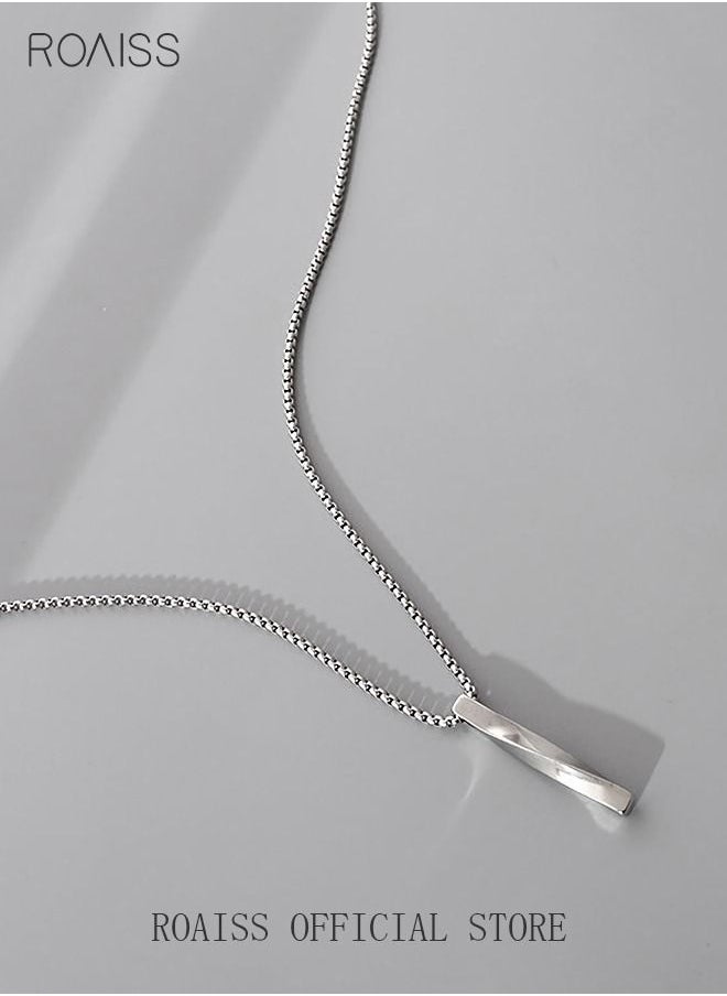 roaiss - Casual Stylish Spiral Pendant Necklace Cool Sweater Chain for Men Women Silver - Image 1