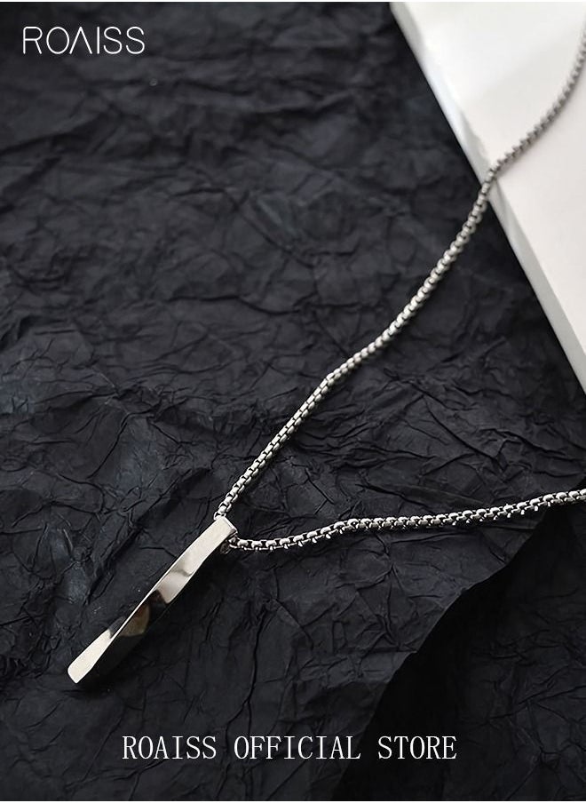 roaiss - Casual Stylish Spiral Pendant Necklace Cool Sweater Chain for Men Women Silver - Image 1